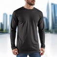 thumbnail image 3 of GEWSEY Long Sleeve Shirts for Men UPF 50+ Sun Shirts UV Protection Rash Guard Swim Shirts Fishing Summer Athletic (Black, S), 3 of 4