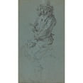 thumbnail image 2 of Jan Miel 15x24 Gold Ornate Framed and Double Matted Museum Art Print Titled - Seated Cavalier with His Arm Akimbo, 2 of 4