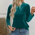 thumbnail image 6 of ZHYou Women Long Sleeve Tee Shirts,Crew Neck,Vertical,Striped,Textured,Soft Casual T-Shirts,Stretchy Slim Fit Tops,Mint Green,Size M, 6 of 9