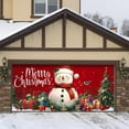thumbnail image 4 of Large Garage Door Banner Outdoor For Holiday Season Festive Xmas Front Porch Welcome Sign With Santa Sleigh Reindeer Snowman Design Durable Material Flags_ Banners & Accessories Home Decor, 4 of 5