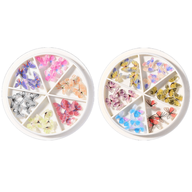 Adornos de mariposas 3D para uñas, para decoración de uñas, manualidades, diseño de uñas, accesorios para uñas