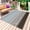 Blue, variant on Turquoise Floral Outdoor Rug for Patio/Deck/Porch, Non-Slip Large Area Rug 4 x 6 Ft, Modern Farmhouse Leaves Gray Striped Indoor Outdoor Rugs Washable Area Rugs, Reversible Camping Rug Carpet Runner