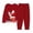 AB268 Red, variant on Bainana Christmas Unisex Kids Pajamas Santa Claus Print Long Sleeve T-Shirt Pants Loungewear Boys And Girls Daily Casual Clothes Set, Size 2-3 Years
