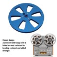 thumbnail image 3 of 1/4 7 Inch Empty Tape Reel, 6 Hole Open Reel Sound Tape Empty Reel, Aluminum Alloy Take Up Reel to Reel Small Hub for   Studer Opening Machine Parts for Recording, 3 of 7
