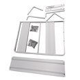 thumbnail image 2 of Microwave Rack Shelf, Wall Mounted Space Aluminum Double Layers Hanging Microwave Oven Rack Stand With 10 Hooks, Kitchen Storage Shelf Organizer Microwave Bracket Oven Rack Stand, 2 of 8