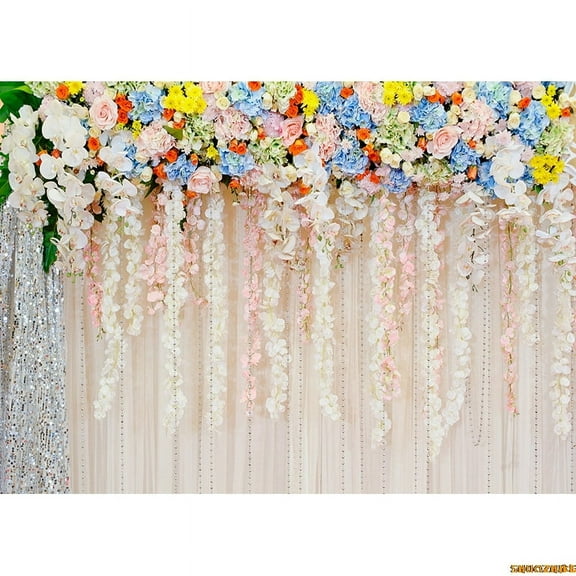 Wedding Sce Arch Flower Photography Backdrops Props Flora Curtain Valtine's Day rs Theme Photo Studio Background FL-13