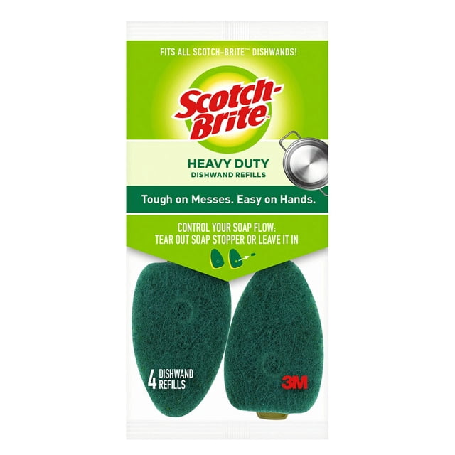 Recambios para Esponja con Mango Scotch-Brite de Alta Resistencia Paquete de 4