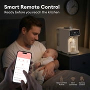 HORIGEN White Automatic Baby Formula Dispenser with App Control, Instant Heating, BPA-Free for Night Feeding