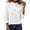 White, variant on hoksml Women Stand Collar Gathered Neck Long Sleeve Shirt Cotton Linen Textured Button Down Blouse for Office Daily Travel