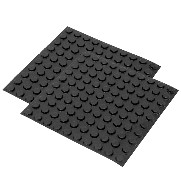 FindTape Self-Adhesive Bumpers [Cylindrical/Flat]: 1/2 in. width x 0.14 in. thick (Black) 100 pieces / 2-pack