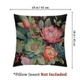 thumbnail image 4 of Acheng Watercolor Vintage Rose Decorative Throw Pillow Cover Case, Peony Succulents Outdoor Pillow Cases Square Standard Cushion Covers for Sofa Couch Bed Car  20x20in, 4 of 7