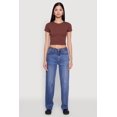 thumbnail image 3 of Womens Cropped Short Sleeve Crew Neck Tee, 3 of 5
