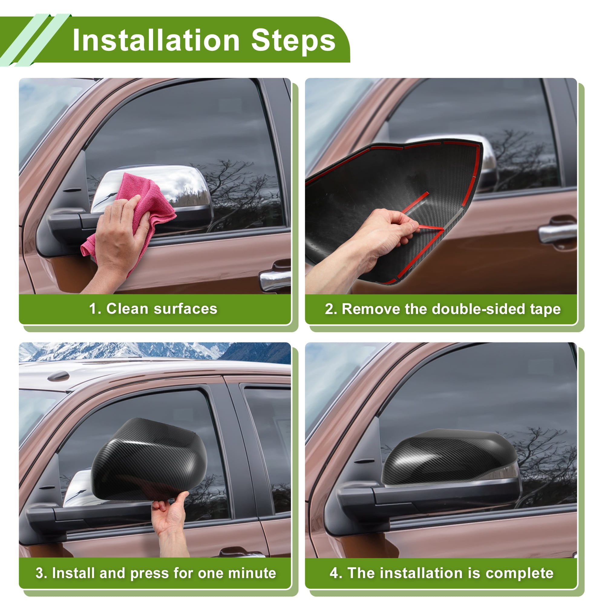 Unique Bargains ABS Side Mirror Cover Cap Replacement for Honda Civic 2016-2021 Black