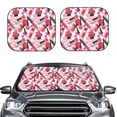 thumbnail image 2 of Goofa Makeup Pattern 2 Piece Car Windshield Sun Shade Foldable | Front Windshield Shade for Sun, Heat and UV Rays | Sunshade for Car Front Window-Medium, 2 of 7