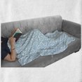 thumbnail image 6 of Flip Flop Soft Flannel Fleece Throw Blanket, Pairs of Beach Thongs Design in Pale Blue Shade on White Background, Cozy Plush for Indoor and Outdoor Use, 50" x 70", Pale Blue and White, by Ambesonne, 6 of 6
