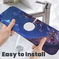 thumbnail image 6 of Xecao Starry Sky Wall Flying Tiger for Kitchen Sink Splash Guard Faucet Mat , Faucet Guard & Draining mat, (15" X 5.5" ), 6 of 7