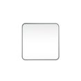 thumbnail image 1 of Soft corner metal square mirror 24x24 inch in Silver, 1 of 1