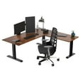 thumbnail image 3 of Desky Zero Rubberwood L-Shape Office Desk - Red Walnut / 72 X 30 X 70 X 24 Inches / Space Gray, 3 of 7