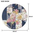 thumbnail image 6 of Pioneer Flower Floral Print Pattern Round Tablecloth 60"x60",Wrinkle Wipeable Table Cloth for Kitchen Dining Room Picnic Patio Party, 6 of 6