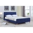 thumbnail image 1 of Tufted Full-Size Platform Bed, Blue, 1 of 2