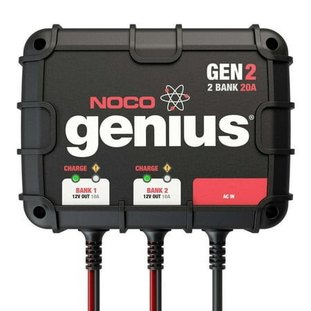 NOCO Genius GEN2 20-Amp 2-Bank Onboard Battery (Best 2 Bank Onboard Battery Charger)