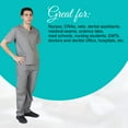 thumbnail image 2 of ACTIVE UNIFORMS Men Scrub Set Medical Scrub Top and Pants (Gray, Large), 2 of 6