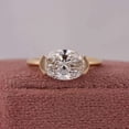 thumbnail image 3 of vylahjewellery Elegant Oval Cut Engagement Ring for Women Minimalist Moissanite Wedding Ring 14K Vermeil Yellow Gold Promise Ring Unique Anniversary Rings, 3 of 8