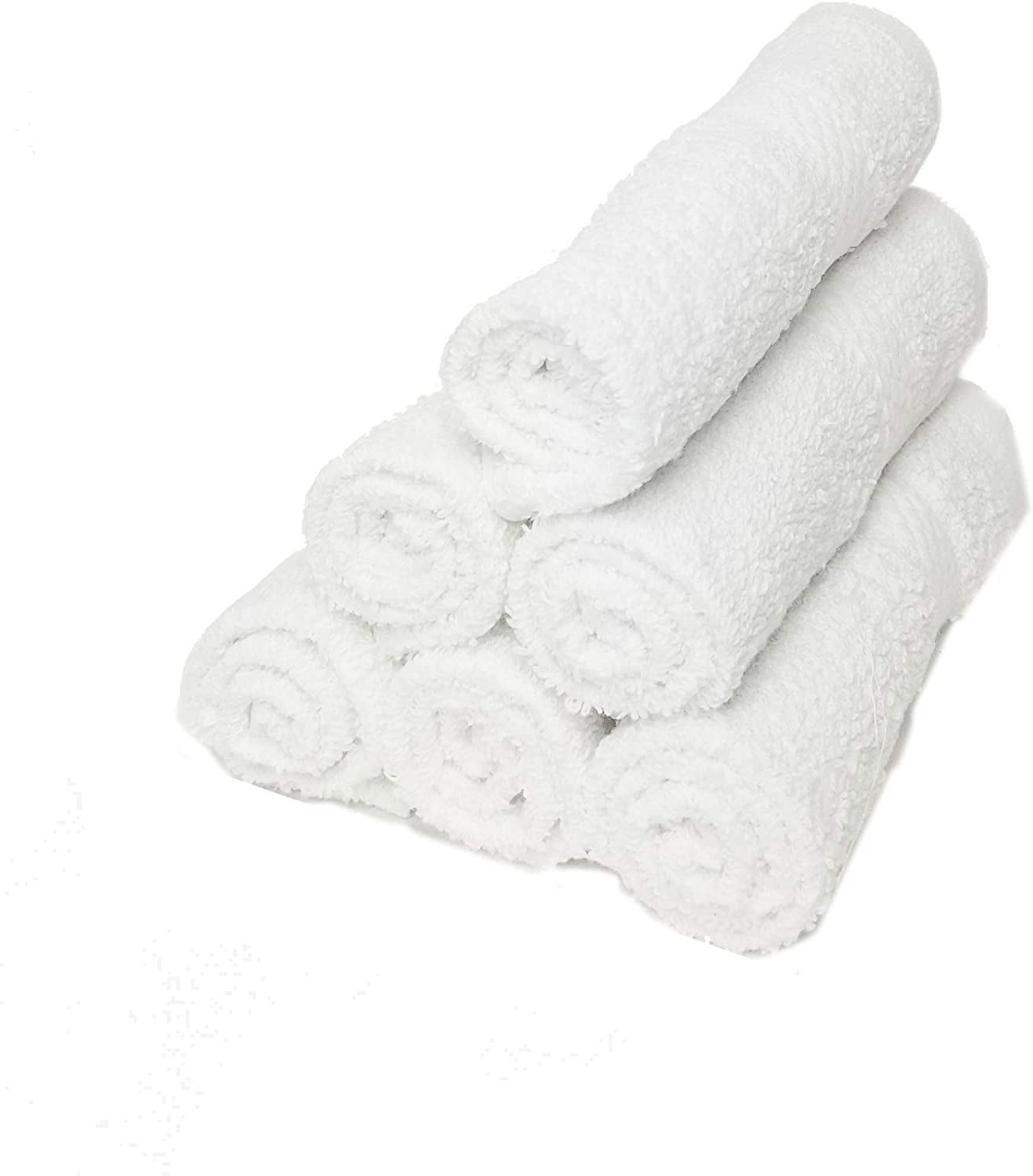 2 dz large beige cotton hotel wash cloths premium* 24 