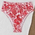 thumbnail image 5 of QUNYINEY 2 Piece Womens Bikini Set Floral Halter Push Up High Waisted Bathing Suits Triangle V Neck Swimsuit Sets, 5 of 7