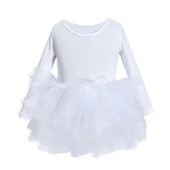 Shadoumai Ballet Leotards for Girls Cartoon Printed Bow Dress with Straw Hat Set Summer Princess Dresses Flower Girl Dress Toddler