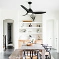 thumbnail image 4 of 52" Industrial Black 6 Speeds DC Motor Indoor Ceiling Fan with LED Light and Remote, 4 of 13
