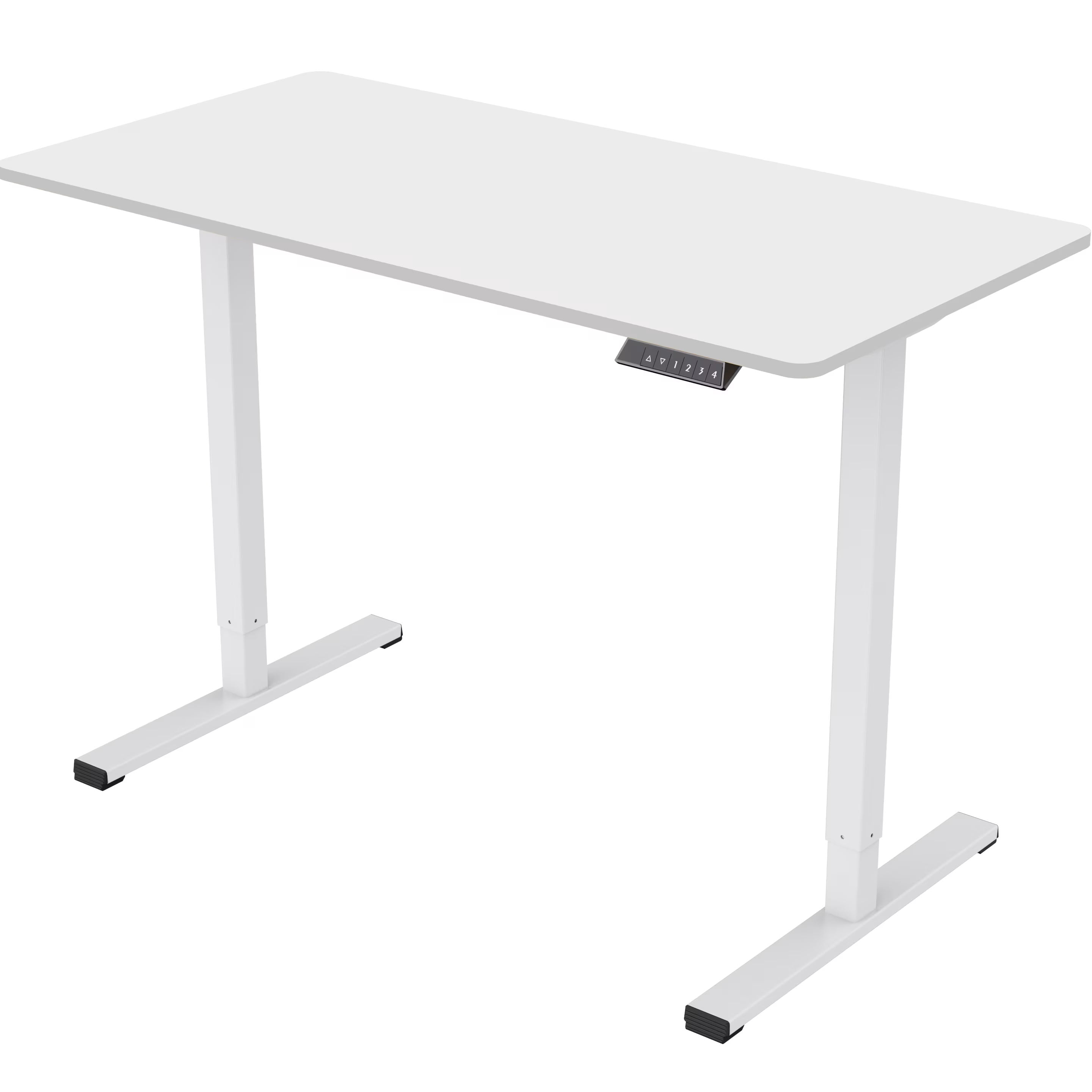 MAYEERTY 48" Electric Standing Desk, Height Adjustable Ergonomic Home Office Computer Workstation with Quiet Motor and Memory Control, Sturdy Steel Frame for Study Room