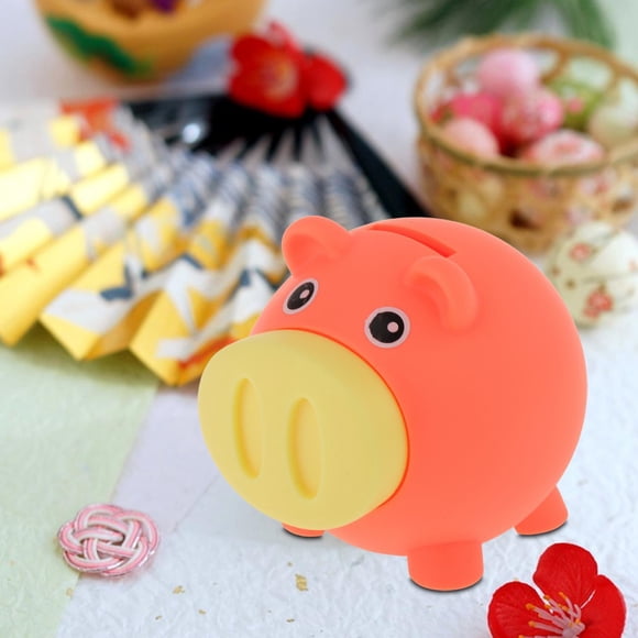 Piggy Bank, Money Bank, Caja de contenedor de efectivo irrompible grande portátil Frascos de monedas ligeros Banco de monedas, para Regalos Naranja Macarena Hucha