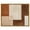 Gold Frame, variant on Cream and Brown Panels IV Canvas Modern Boho Abstract by Art Remedy, Gallery Wrapped, 20 x 16