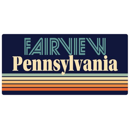 Fairview Pennsylvania 5 x 2.5-Inch Vinyl Decal Sticker Retro Design