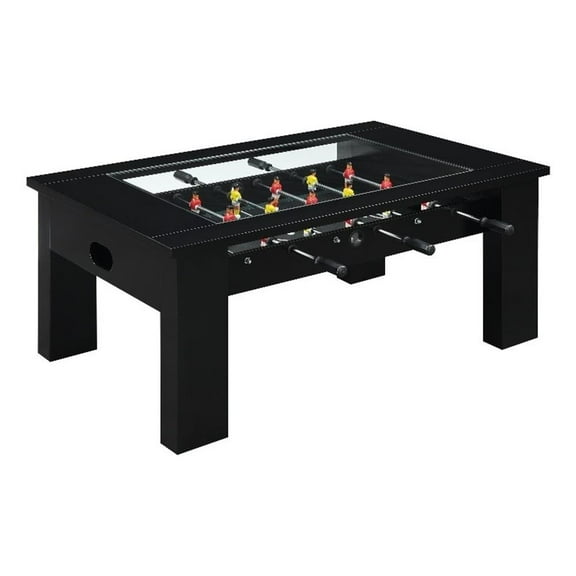 Pemberly Row Transitional Wood Foosball Gaming Table in Black