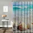 thumbnail image 2 of Autua Shells Starfish Beach Shower Curtain for Bathroom Washable Shower Curtain with Hooks 69"x72, 2 of 7