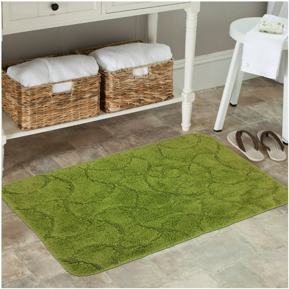 Tapete para Baño 50x80cm Minimalista Color Lima-Respaldo Antiderrapante-Ideal para Superficies Resbalosas Livingreen Tapete para Baño/Color Lima/Minimalista