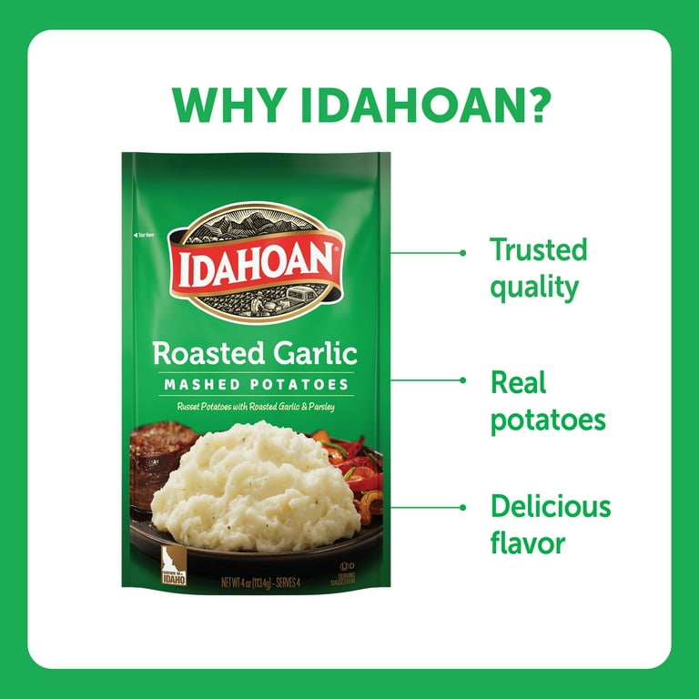 Idahoan Roasted Garlic Mashed Potatoes 4 oz