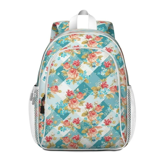Pioneer Flower Backpack for School,Cute School Bag,Schoolbag with Adjustable Shoulder Straps & Padded Back,15"x11.42"x5.5"