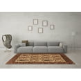 thumbnail image 3 of Ahgly Company Indoor Round Oriental Brown Industrial Area Rugs, 8' Round, 3 of 4