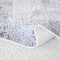 thumbnail image 5 of Castle Fairy Vintage Abstract Square Quilt Full 3-Piece,Retro Smudged Daub Full Bedspread Sets,Navy Lilac White,1 Coverlet and 2 Pillowcases, 5 of 7