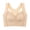 Beige, variant on Jelly Bras For Women Womens Color Blocked Lace Bra Front Buckle Elastic Vest No Underwire Adhesive Black M-3Xl