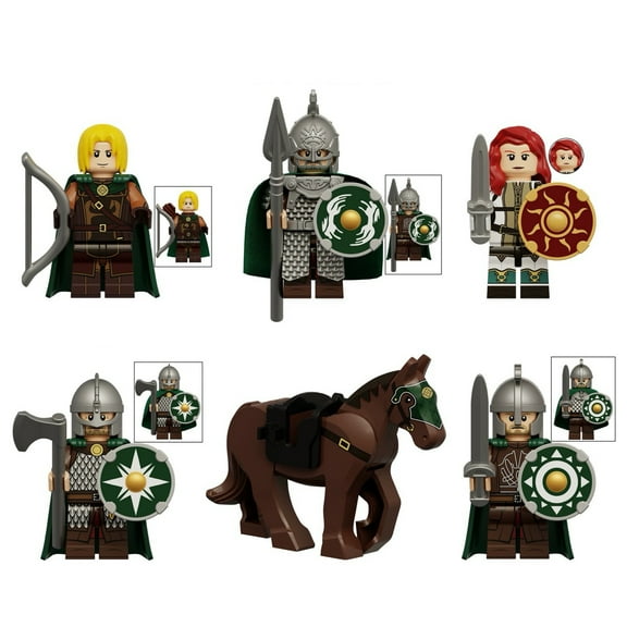 8 Pcs Lord Action Figures Building Blocks Toys Set, Collectible 1.77 Inchs Minifigures Building Kits Awesome Gift for Kids Fans of the Rings Building Toys