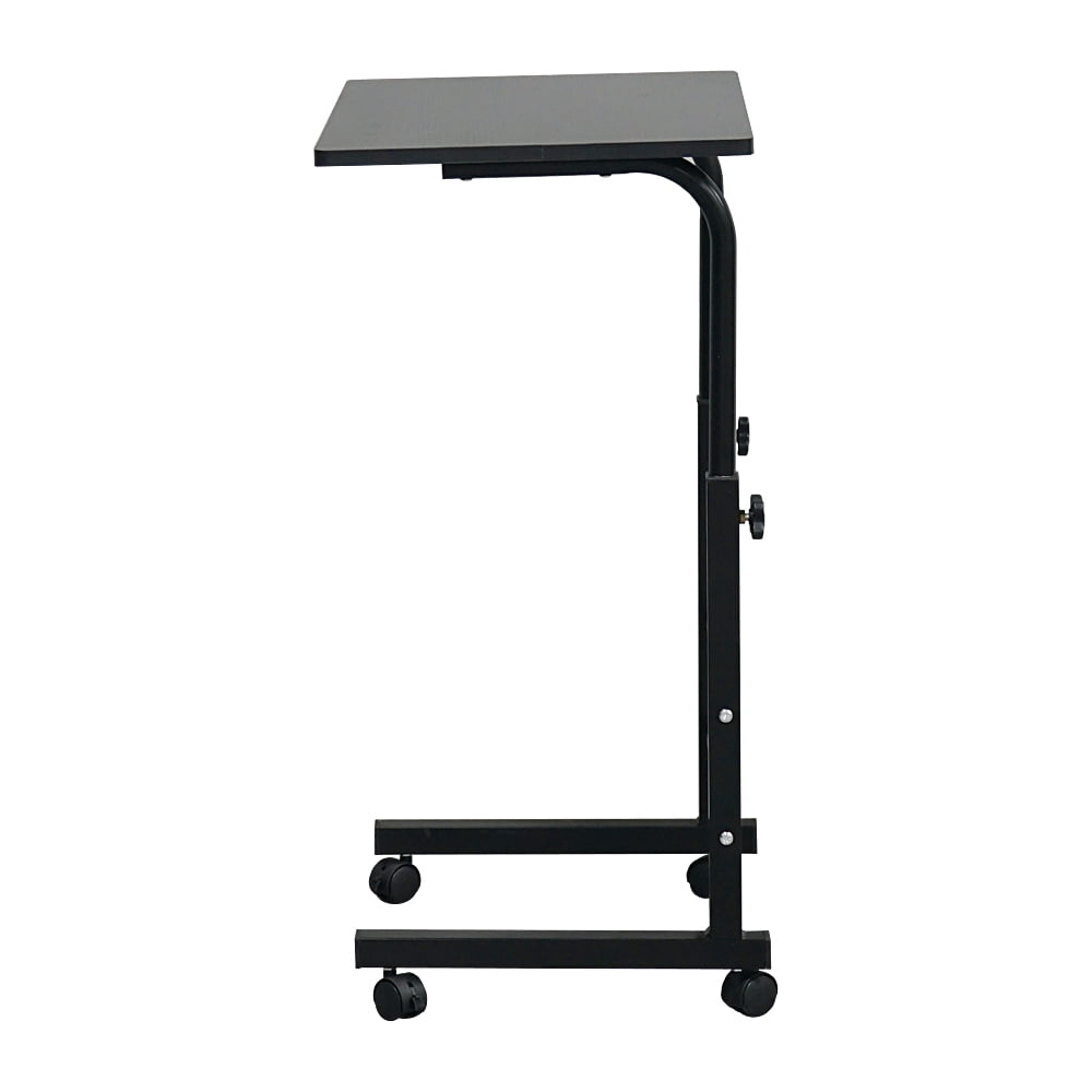 Ktaxon Side Table Rolling Computer Desk Stand Coffee Sofa End Cart Laptop,Black