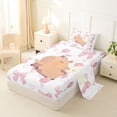 thumbnail image 2 of Erosebridal Kawaii Animals Capybara Twin Sheet Sets,Cute Rodent Animal Bedding For Kids Girls 3 Pieces, 2 of 6