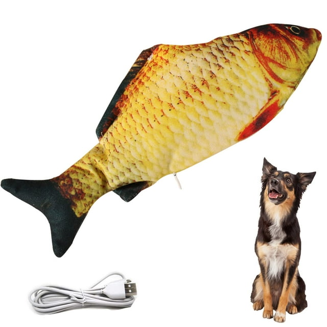 Juguete para perros con forma de pez flexible Compañero de juegos favorito de los gatos: este juguete realista con forma de pez flexible para gatos y perros está hecho de tela Oxford. El lig