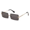 thumbnail image 1 of Gafas de sol sin montura Yuyangstore Lente Negra Patas doradas para mujer, 1 of 8