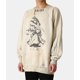 thumbnail image 2 of Sudadera con capucha de manga larga lavada con estampado de anime vintage de algodón puro, cuello redondo, estilo retro, informal, holgada, de gran tamaño, 2 of 5