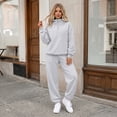 thumbnail image 4 of SUNBS 2 Piece Outfit for Women Lounge Sets Hooded Half-Zip Sweatshirt Jogger Sweatpants Workout Sweatsuit, 4 of 9